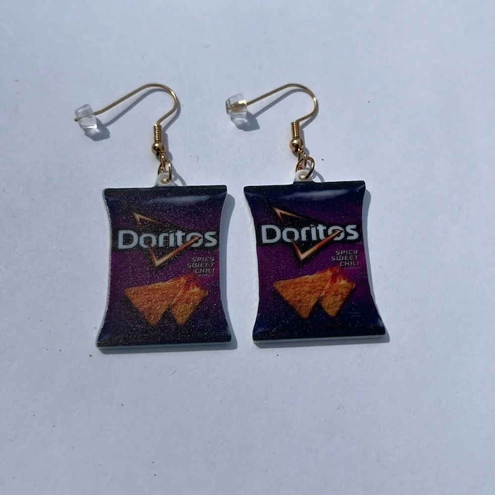 2/$14‎ Earrings Dangle Doritos Snacks Food Costume gift mom daughter